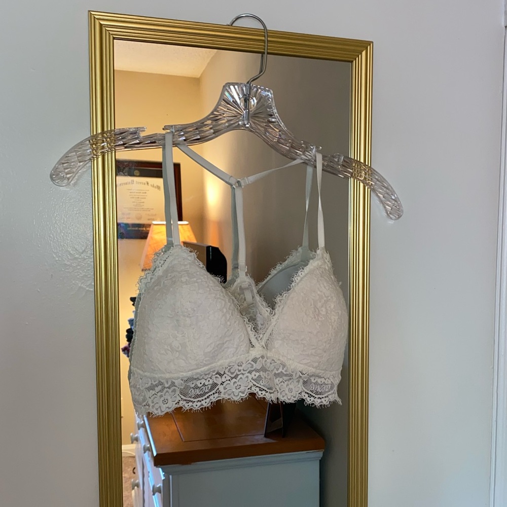Aerie White Lacy Bralette